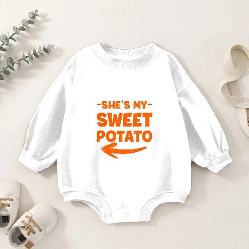 Discover Shes My Sweet Potato I Yam Couples Funny Thanksgiving Baby Romper Sweatshirts
