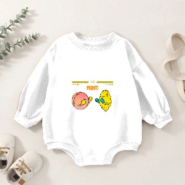 Discover Peach versus Lemon iced Tea Video Game Baby Romper Sweatshirts