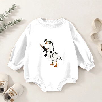 Discover Peace Was Never An Option Silly Goose Meme Funny Baby Romper Sweatshirts