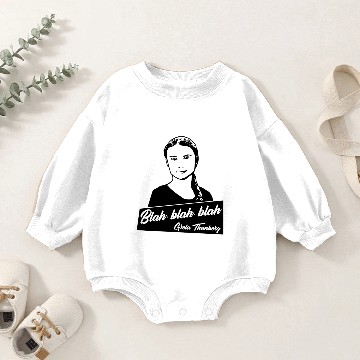Discover Blah, blah, blah Greta Thunberg Baby Romper Sweatshirts
