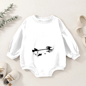 Discover Tractor driving Pull My Sled Tractor Pulling Baby Romper Sweatshirts