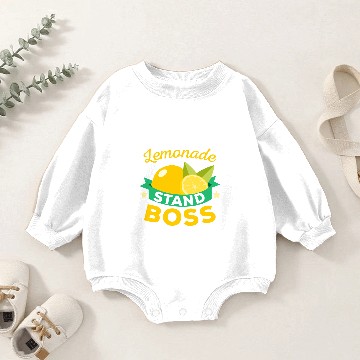 Discover Lemonade Stand Boss Lemon Lover Fruit Beverage Baby Romper Sweatshirts