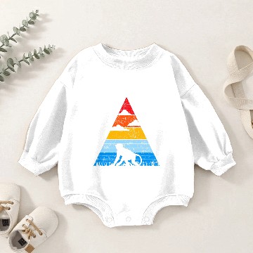 Discover Retro Chimpanzee Sunset Silhouette Animal Monkey Baby Romper Sweatshirts