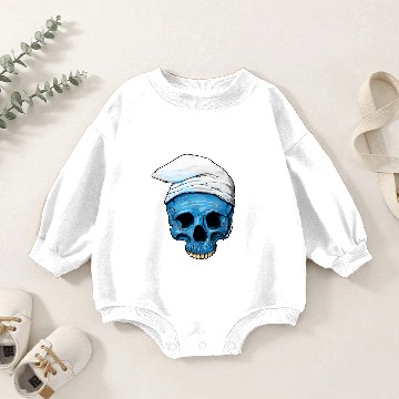 Discover Smurf Skull - Smurf - Baby Romper Sweatshirts