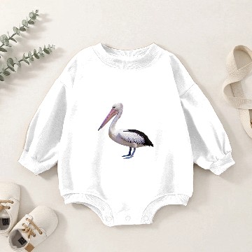Discover Pelican Bird Dalmatian Pelican Ornithology Baby Romper Sweatshirts
