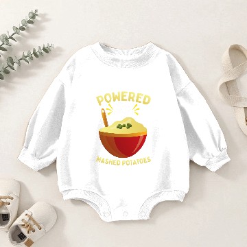 Discover Powered By Mashed Potatoes Potato Lover Thanksgiving Baby Romper Sweatshirts