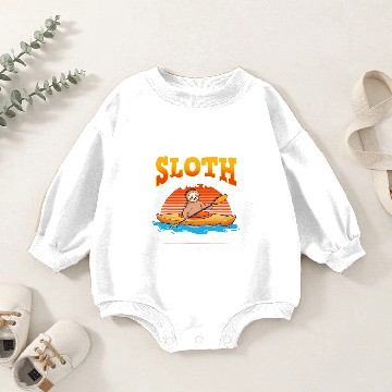 Discover Sloth Gift Kayak Sloth Kayaking Gift Baby Romper Sweatshirts