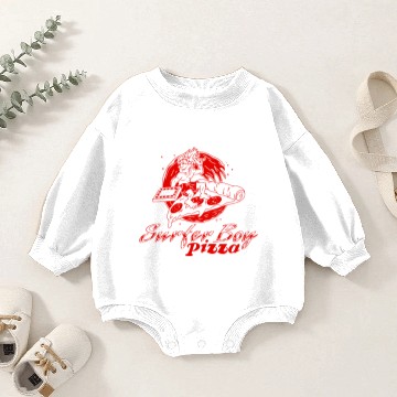 Discover Stranger Things Inspired Season 4 Surfer Boy Pizza Baby Romper Sweatshirts