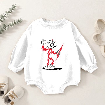 Discover Reddy Kilowatt Electrical Mascot Retro Baby Romper Sweatshirts