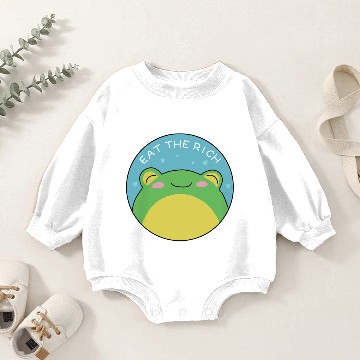 Discover Eat The Rich - Frog - Frog - Baby Romper Sweatshirts