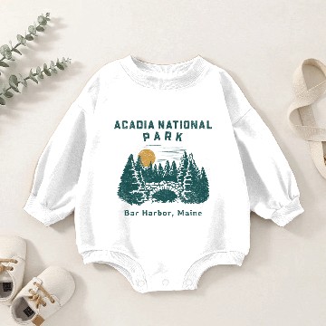 Discover Acadia National Park - Bar Harbor - Baby Romper Sweatshirts
