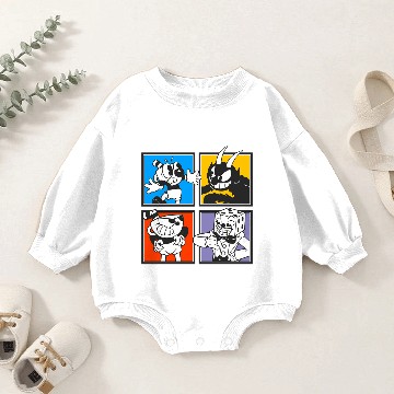 Discover Cuphead Characters - Videogames - Baby Romper Sweatshirts
