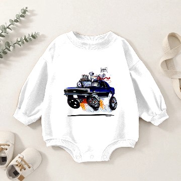 Discover RAT POWER 1968 Blue Camaro - Camaro - Baby Romper Sweatshirts