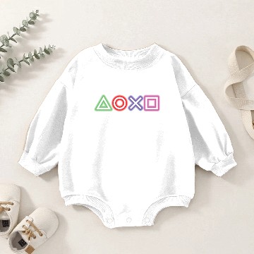 Discover playstation buttons glow Baby Romper Sweatshirts
