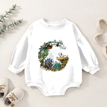 Discover Studio Ghibli Baby Romper Sweatshirts, Miyazaki World Baby Romper Sweatshirts