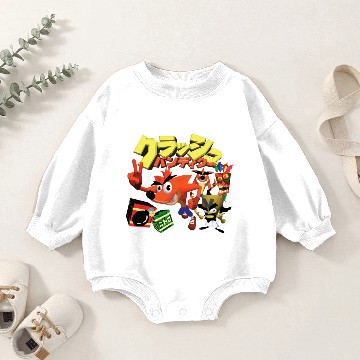 Discover クラッシュバンディクー - Crash Bandicoot - Baby Romper Sweatshirts