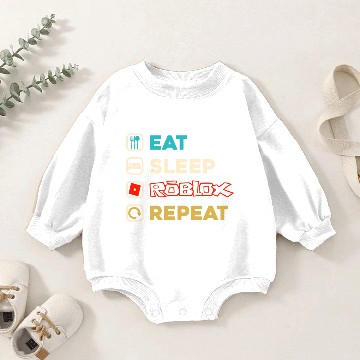 Discover Eat Sleep Roblox Repeat Roblox Gamer - Eat Sleep Roblox Gamer - Baby Romper Sweatshirts