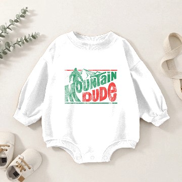 Discover Mountain Dude, distressed - Sasquatch - Baby Romper Sweatshirts