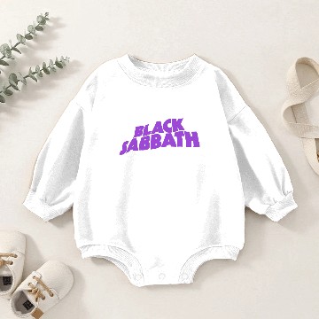 Discover Black Sabbath Purple Logo Baby Romper Sweatshirts