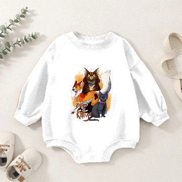 Discover Bad Kitty - Warrior Cats - Baby Romper Sweatshirts