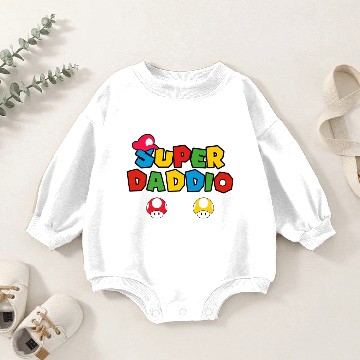 Discover Super Daddio Personalized Baby Romper Sweatshirts, Gift For Dad