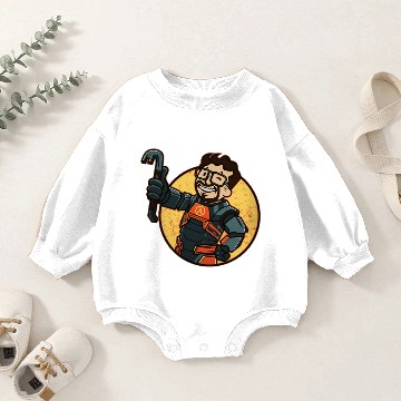 Discover Lambda Boy II - Half Life - Baby Romper Sweatshirts