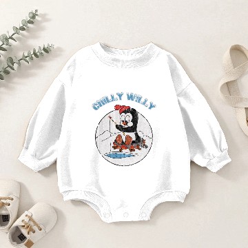 Discover Distressed Chilly willy - Chilly Willy - Baby Romper Sweatshirts