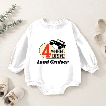 Discover 4 Wheel Drive Land Cruiser Baby Romper Sweatshirts
