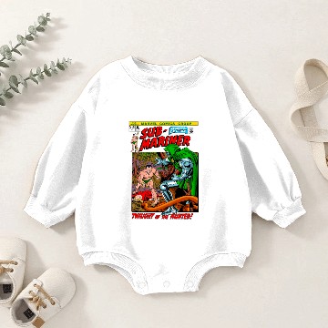 Discover Sub-Mariner Cover - Namor - Zip Baby Romper Sweatshirts