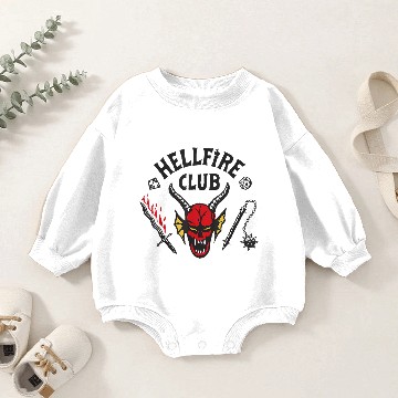 Discover Stranger Things 4 Hellfire Club Logo Baby Romper Sweatshirts Baby Romper Sweatshirts