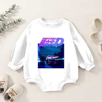 Discover Initial D Neon AE86 Classic Baby Romper Sweatshirts