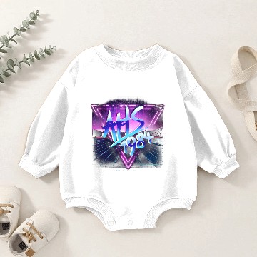 Discover American Horror Story 1984 Neon Grid Logo Baby Romper Sweatshirts