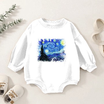 Discover Let It Gogh Starry Night Baby Romper Sweatshirts