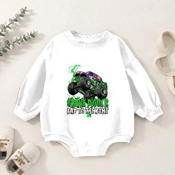 Discover Grave Digger Bad Tot The Bone Baby Romper Sweatshirts