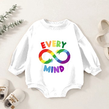 Discover Colorful Neurodiversity Baby Romper Sweatshirts