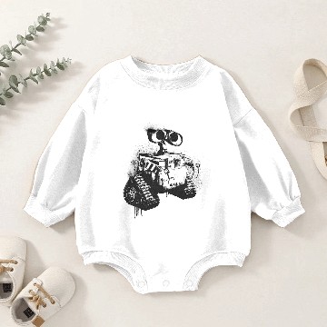 Discover Disney Pixar Wall-E Spray Paint Stencil Baby Romper Sweatshirts