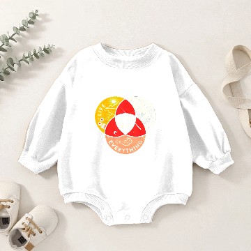 Discover 42 Answer to Life Universe and Everything science Baby Romper Sweatshirts