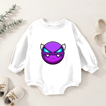 Discover Geometry dash Easy demon Baby Romper Sweatshirts