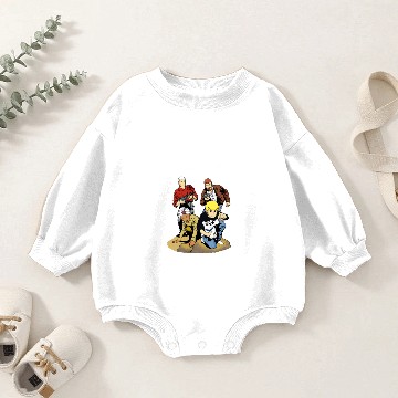 Discover 60s Jonny Quest Tribute with Main Characters Baby Romper Sweatshirts