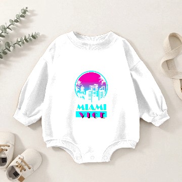 Discover MIAMI VICE Beach Baby Romper Sweatshirts