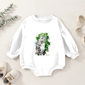 Discover Snow Leopard Baby Romper Sweatshirts