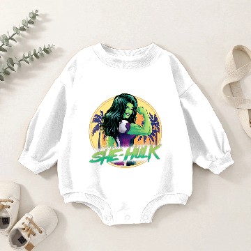 Discover Marvels Studios She hulk Disneyss Plus Flex Baby Romper Sweatshirts