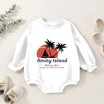 Discover Amity Island Baby Romper Sweatshirts