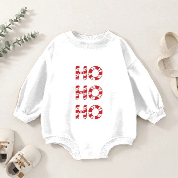 Discover HO HO HO Candy Canes Christmas Baby Romper Sweatshirts