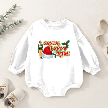 Discover Santa! I Know Him! Baby Romper Sweatshirts