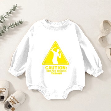 Discover CAUTION SHAPES BEING THROWN PRINTED Baby Romper Sweatshirts