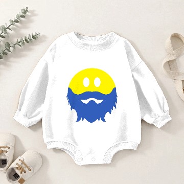 Discover Bearded Smiley Face Baby Romper Sweatshirts