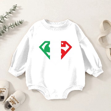 Discover Superman Shield with Italian Baby Romper Sweatshirts