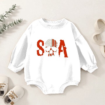 Discover Sons of Anarchy SOA Tv Show Skull Reaper American Flag Baby Romper Sweatshirts