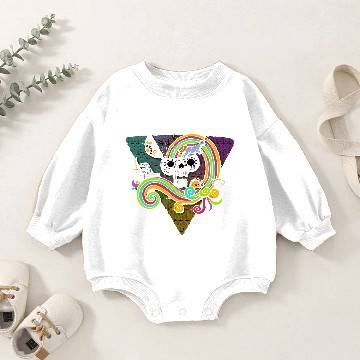 Discover Candy Skull Baby Romper Sweatshirts